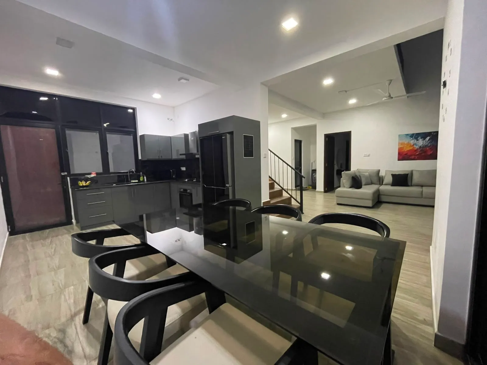 Contemporary living space with open plan design at TenTwo private residence Kandy